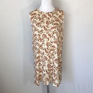 Lane Bryant High Neck Swing Tank Paisley Floral 14 16 NWT Tan Orange